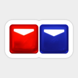 Beat Saber Blocks - Crimson Red & Cobalt Blue Sticker